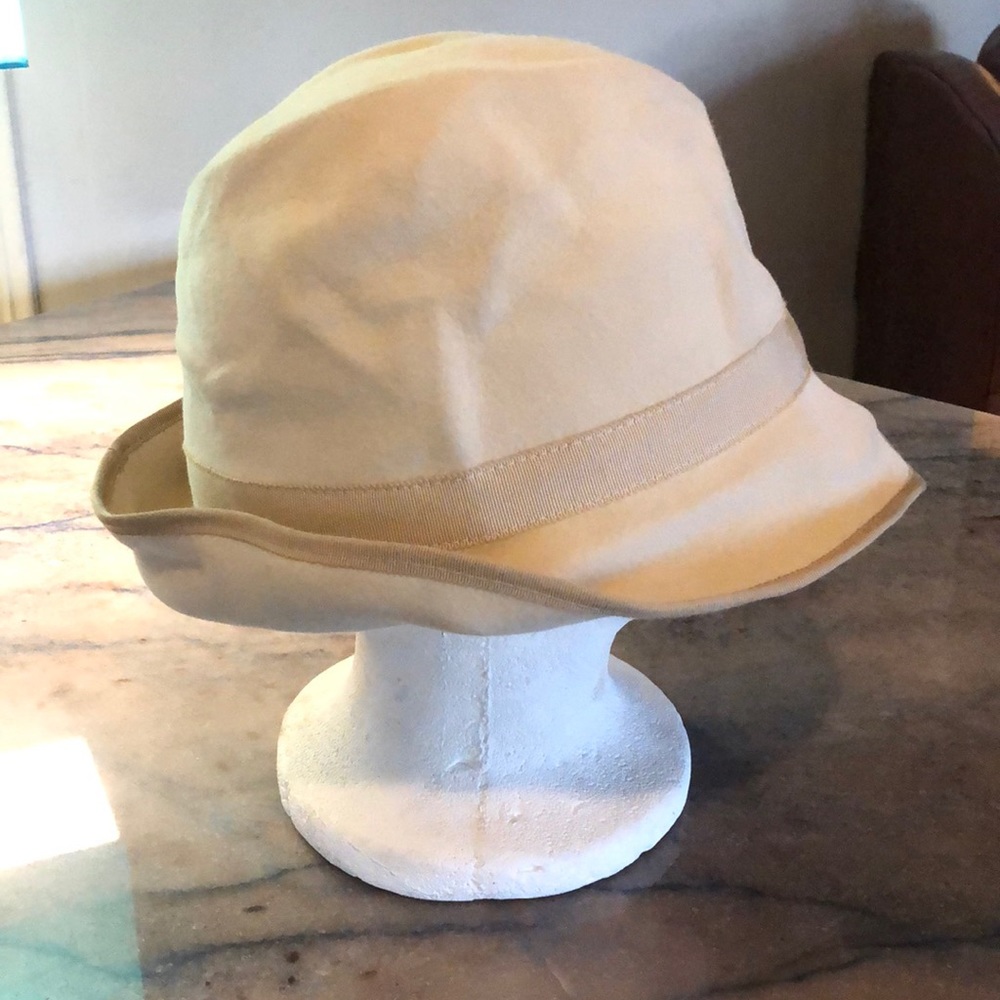 Muhlbauer Cream Fedora hat Austria made wool felt
